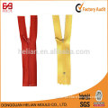 Colorful 0# nylon zipper with painted puller for toy doll